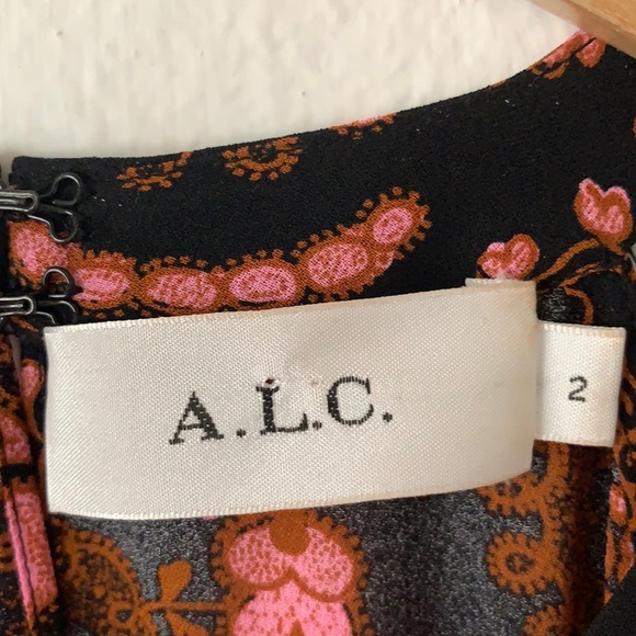 A.L.C. Emile Cold Shoulder Floral 100% Sil… - Picture 6 of 9
